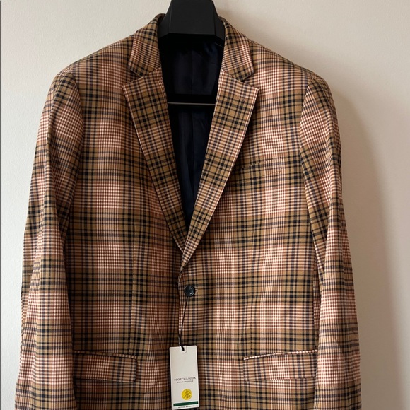 Scotch & Soda Brown Plaid Blazer - Picture 4 of 9